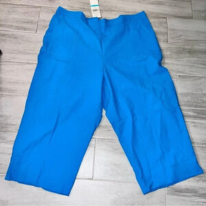 Alfred Dunner Peacock Calypso Cotton Classic Fit Capri, Women’s Size 16 Petite